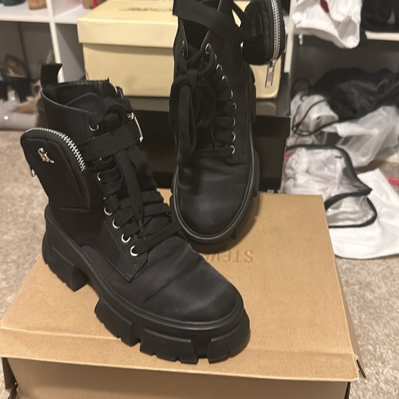 Steve Madden nylon combat boots size:5.5 - Picture 2 of 5